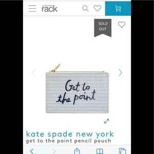 Kate spade get to the‎ point pencil pouch  . NWT.